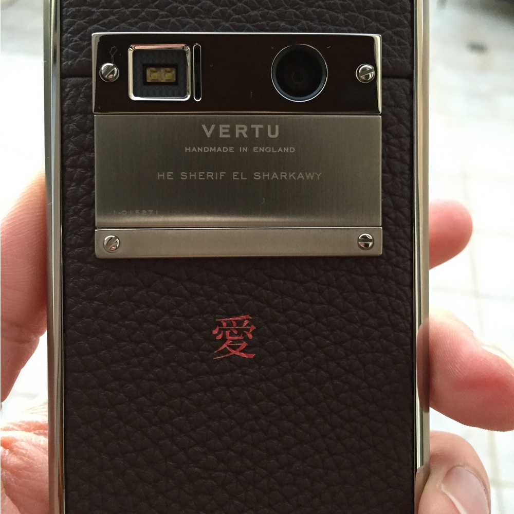 Vertu Luxury Phone with Brown Calf Skin